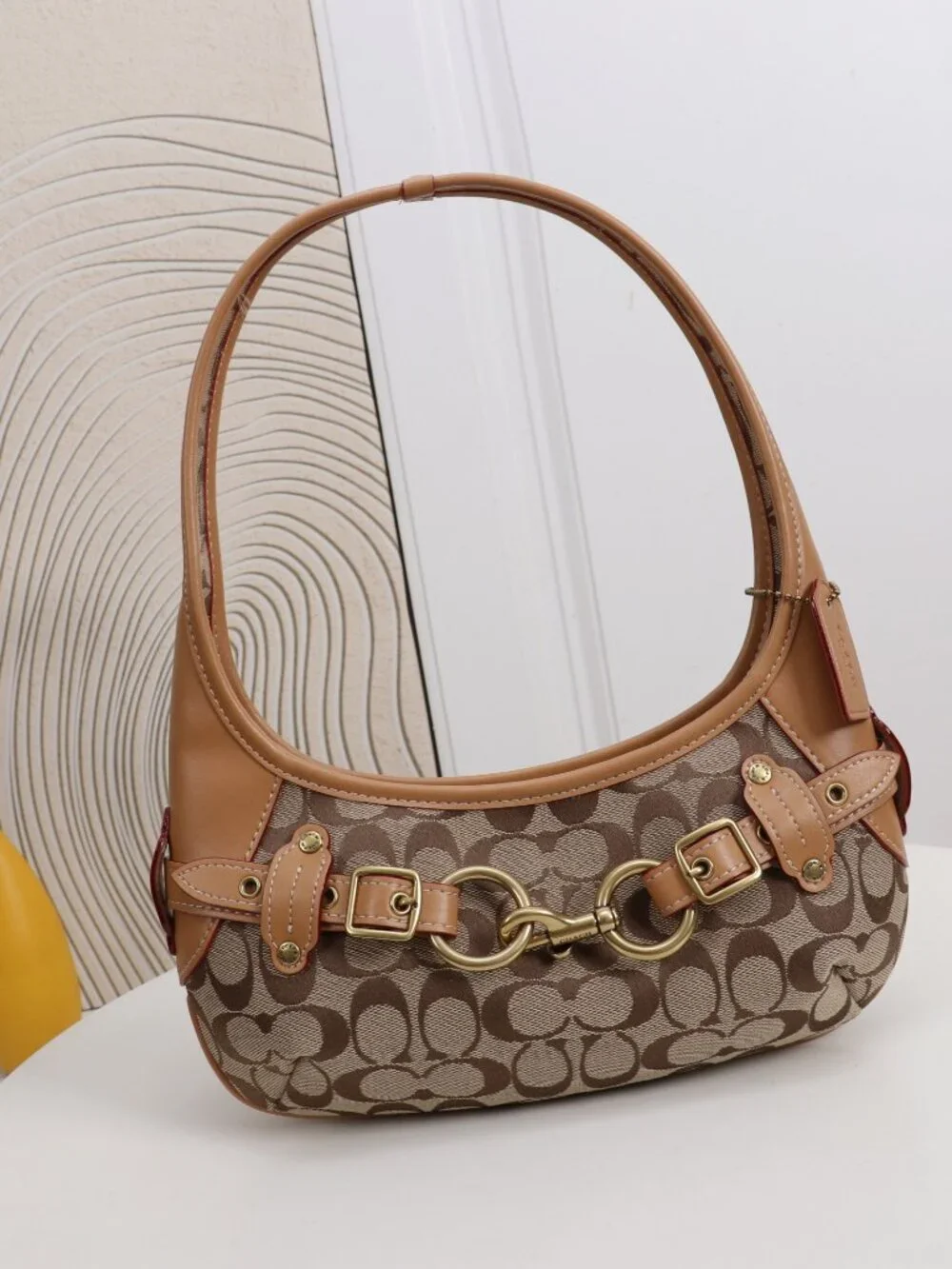 COACH Belted Ergo 26 Shoulder Bag (Brown)